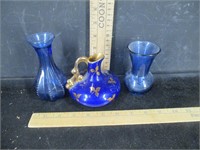 Cobalt blue vases