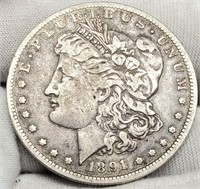 1891-O Morgan Silver Dollar F12