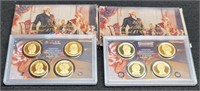 (2) 4 Coin Presidential Dollar Proof Sets: