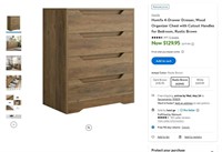 N9518  "Homfa 4-Drawer Dresser, Storage Chest"