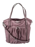Mz Wallace Purple Nylon Silver-tone Shoulder Bag