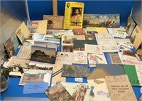 Large Vintage A Lot Of Postcards And Ephemera