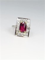 Exquisite Antique Ruby and Diamond Ring
