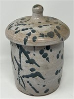 Stoneware Crock With Lid Jar Pottery