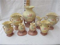 (8) Hull Magnolia pcs. incl. candle holders