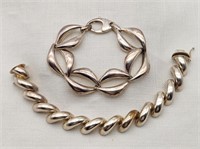 Chunky Silver Bracelets (2)