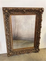 4 FT x 3 FT Ornately Framed Beveled Mirror