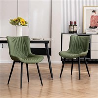 YOUTASTE Mid Century Faux Leather Chairs  2