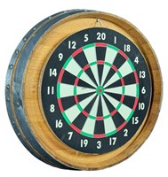 WINE BARREL DART BOARD WITH 2 BOARD OPTIONS