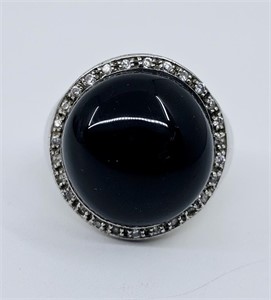 Large Onyx Sterling Silver RIng