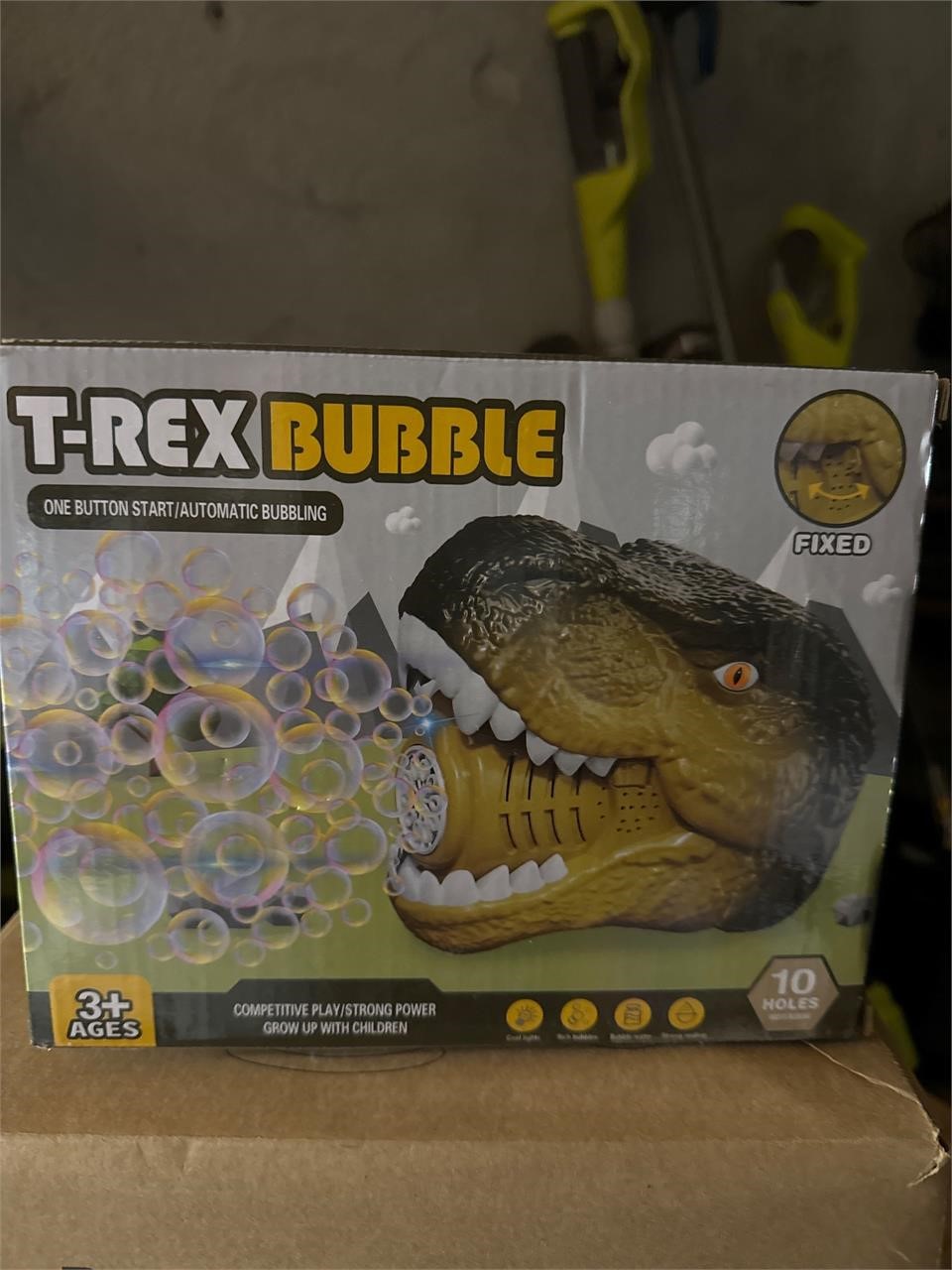 T-Rex bubble machine