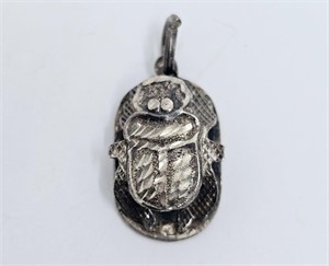 Egyptian Scarabe Sterling Silver Pendant