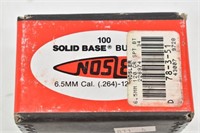 Nosler 100 Solid Base Boat Tail 6.5mm 120 gr