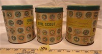 3 Vintage Girl Scout Cookies Peanut Crunch Tins