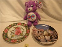 Stuffed Care Bear, Precious Moments Plates, Hummin
