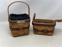 2 Longaberger-1993 inaugural basket with liner and