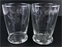 (2) Etched Glasses
