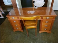 Desk and chair. Drawers work well. 55x22x30.