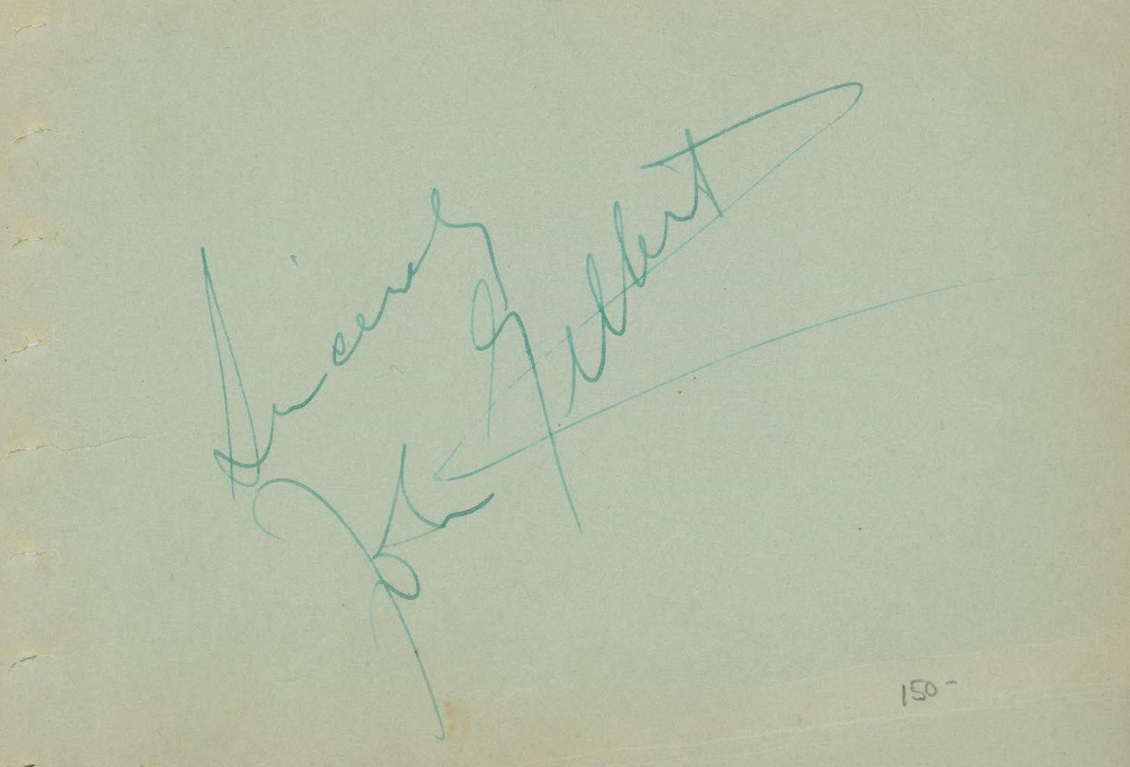 John Gilbert signature cut