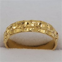 STERLING SILVER YELLOW GOLD PLATED RING