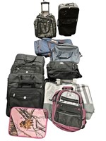 Misc. Lot of 13 Assorted Bags: Suitcase, Samsonite