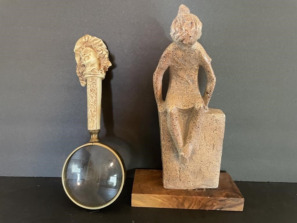 Austin Productions Sculpture and Magnifying Glass