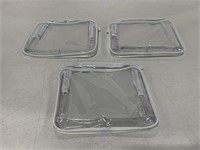 CLEAR PLASTIC MAKEUP BAGS 8 x6IN