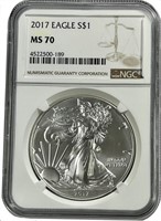 2017 1oz American Silver Eagle NGC MS70
