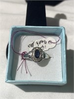 14K Sapphire with Diamond Ring