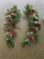 Pair of Christmas Door Swags