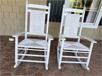 Pair of Woven Rocking Chairs