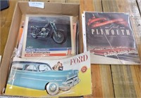 FLAT OF OLD AUTOMOBILE ADVERT. BOOKLETS