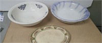 2- Wash Bowls & aSmall Platter.