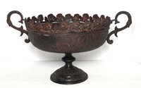 Metal Double Handled Centerpiece Bowl