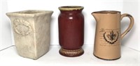 Stoneware Pitcher, Planter & Vase