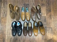 (6 PAIRS) MENS LEATHER LOAFERS & DRESS BOOTS