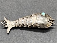 Silver tone Fish pendant