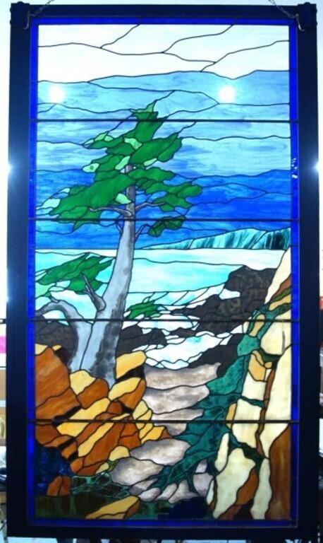 Robert Eyberg "Calif. Coast" Stained glass window