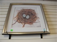 LARGE "BIRD NEST" FRAMED PRINT