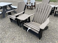 2 Adirondack Chairs, Endstand Polywood Set