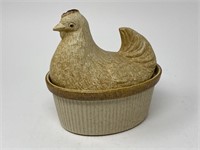 Vintage Pottery Craft Stoneware Rooster Dish