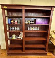 LARGE RED SHELF CABINET