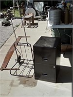 2 drawer file cabinet & dolly