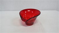 Vintage Viking Glass Ruby Red Lipped Bon Bon