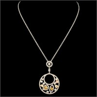 18K Gold 1.26ctw Diamond Pendant