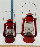 2 Vintage Train Lanterns