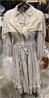Antique Wire Mannequin Dress Form Floral Dress