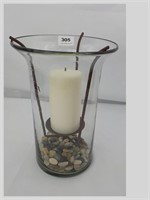 12 Inch Glass Candle Vase