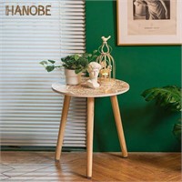 Hanobe- Small Boho Round Side Table