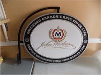 Molson Canadian Sign Double Sided